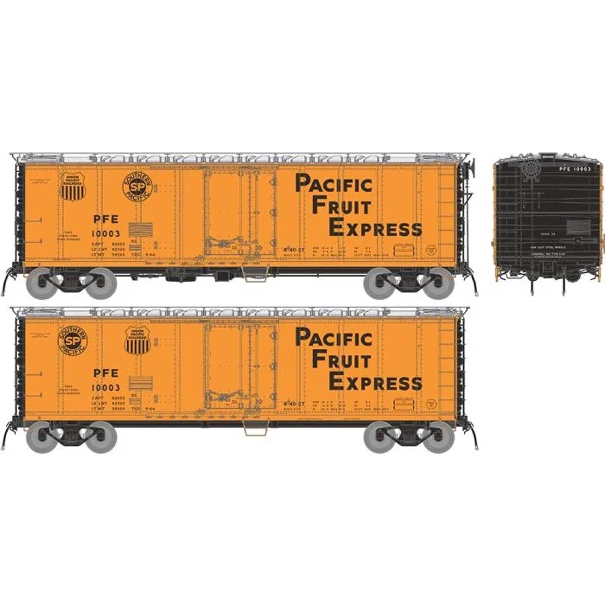 HO PFE R-40-27 Reefer Car 1961 Scheme 6-Pack (RPI196003)