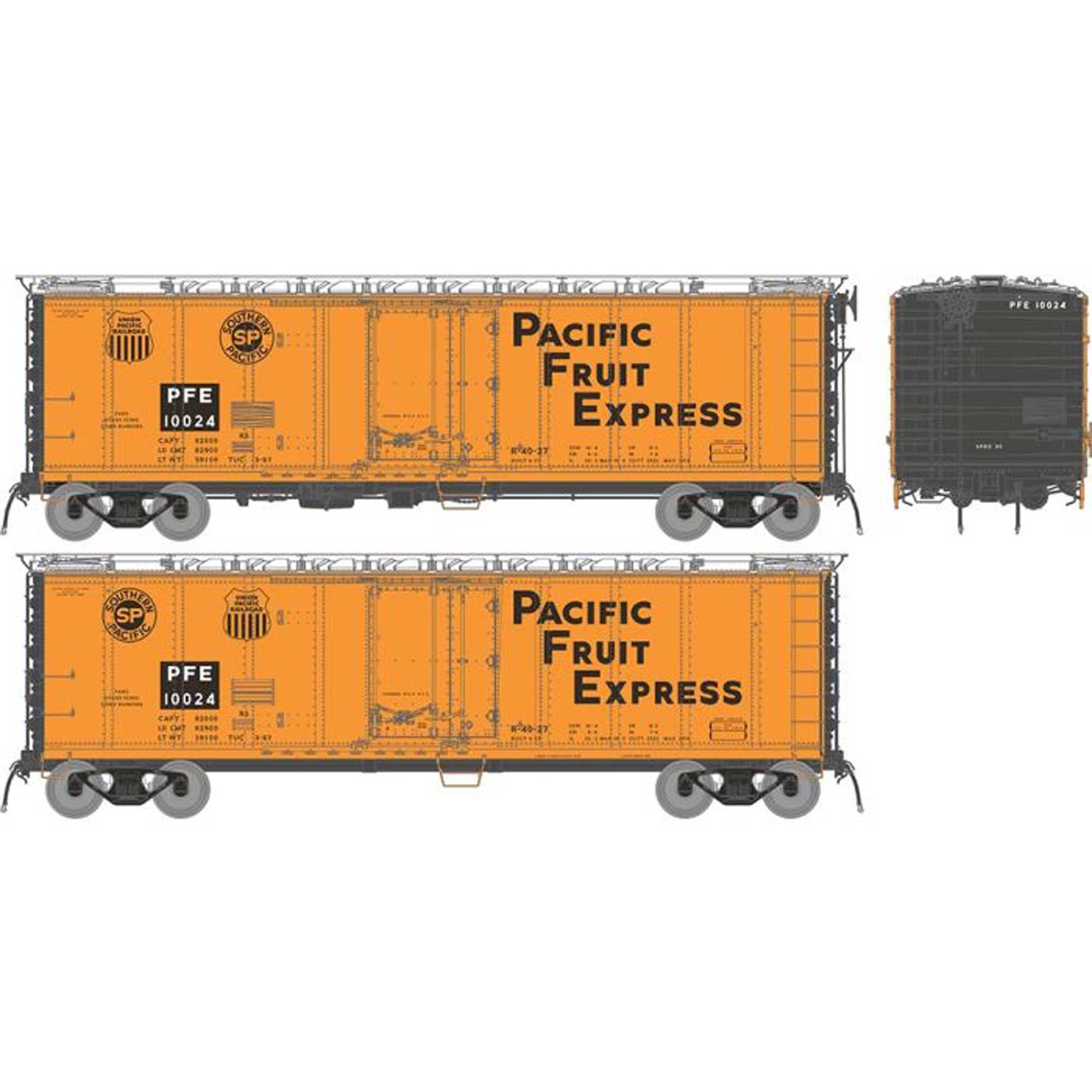 HO PFE R-40-27 Reefer 1966 Repaint 6-Pack (RPI196005)