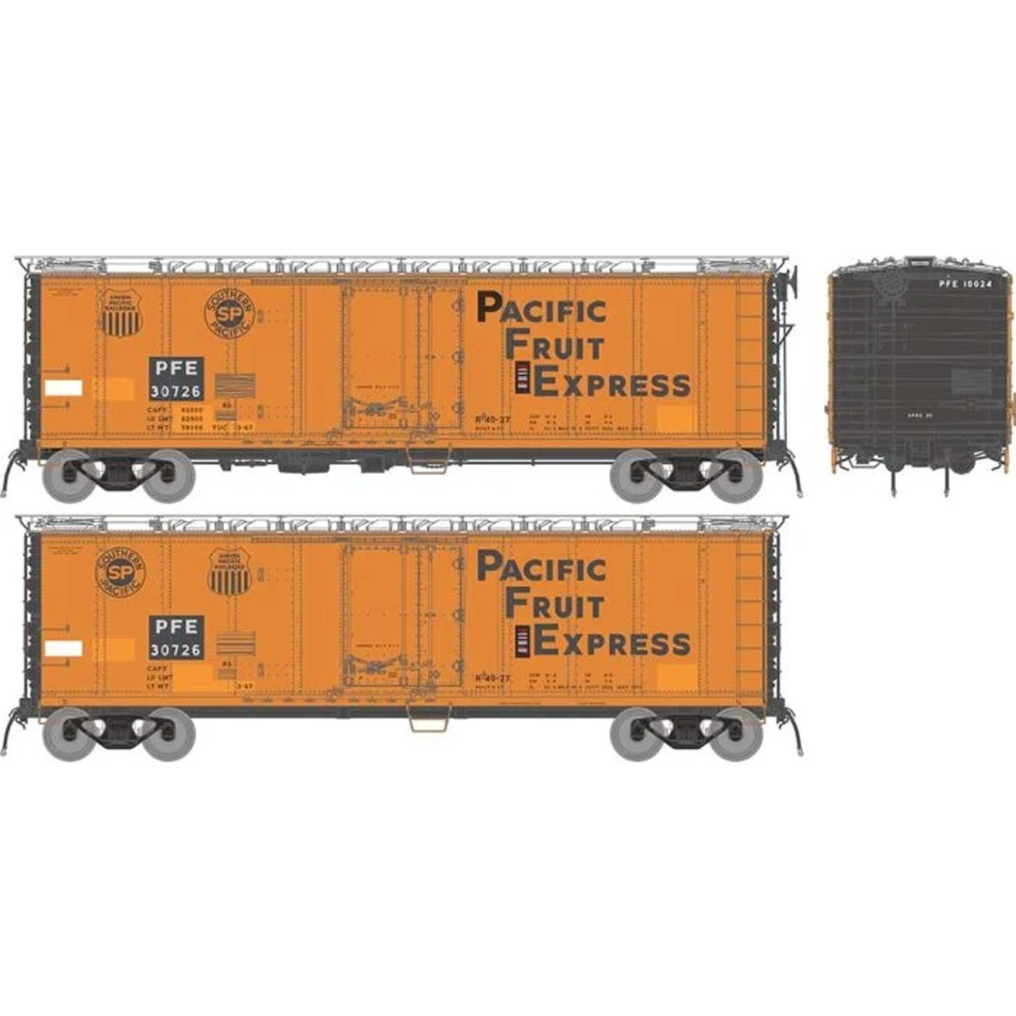 HO PFE R-40-27 Reefer 6-Pack TIV Repaint (RPI196007)