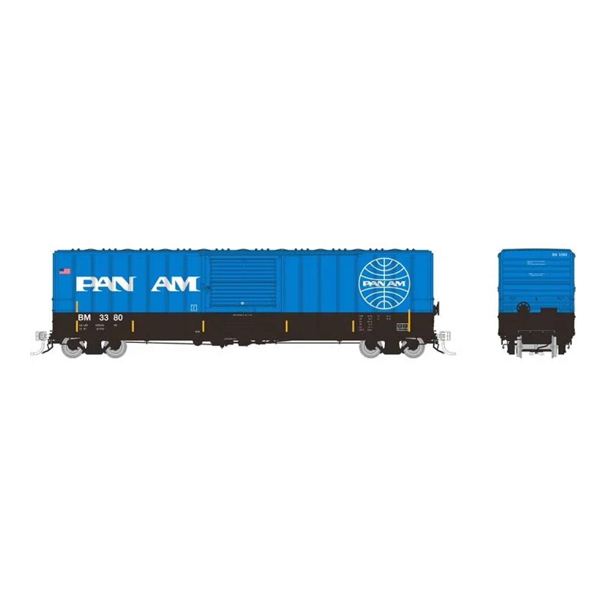 HO PC&F 5241 Cubic Foot Boxcar B&M Pan-Am 6-Pack #1 (RPI198002)