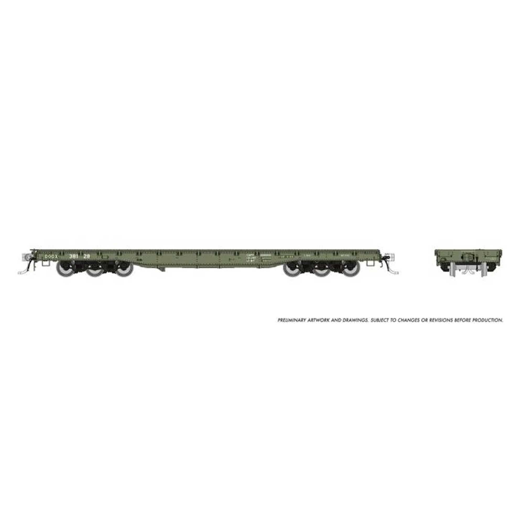 HO Magor 54ft Flatcar DODX - Early Patch 6-Pack (RPI199002)