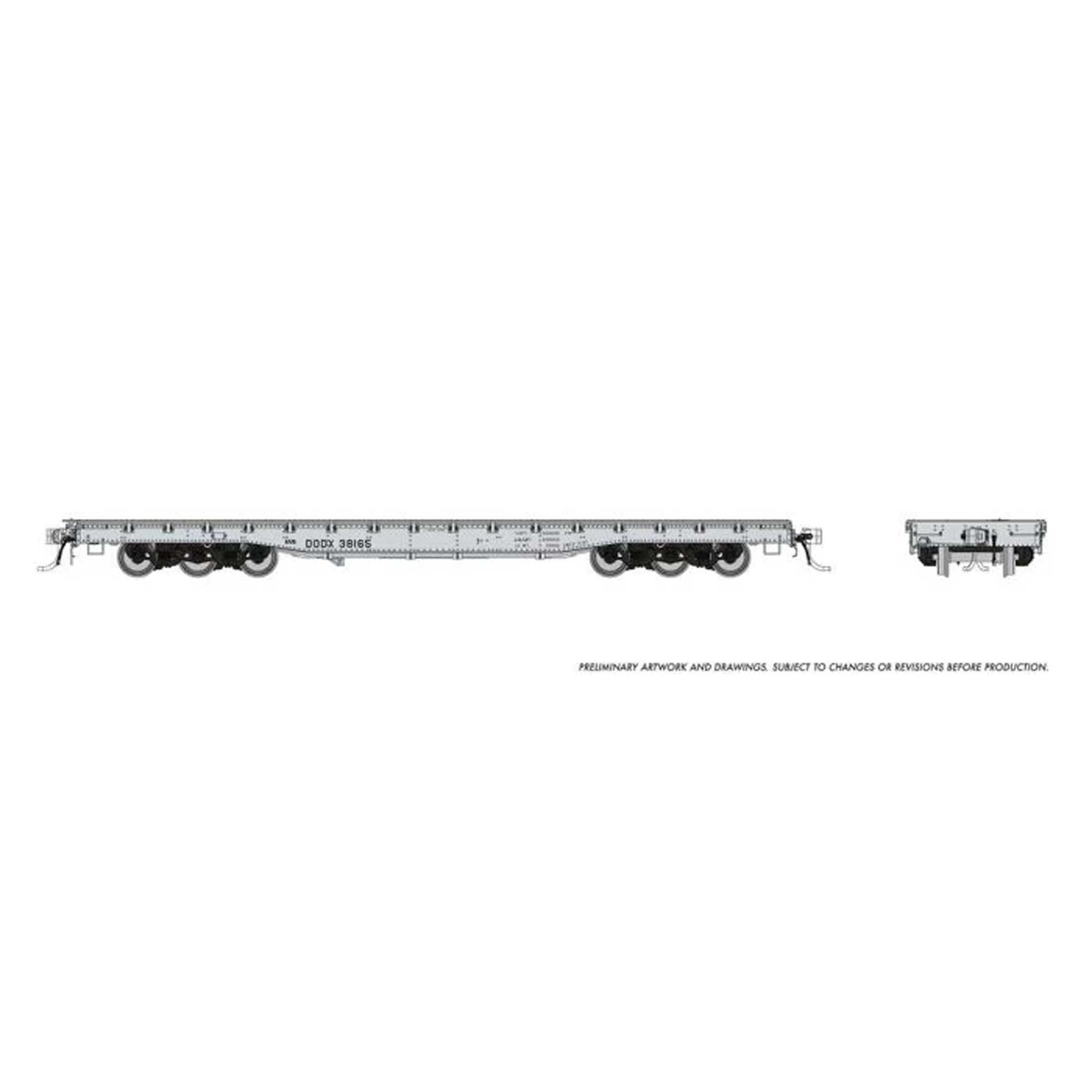HO Magor 54ft Flatcar DODX Navy Scheme 6-Pack (RPI199005)