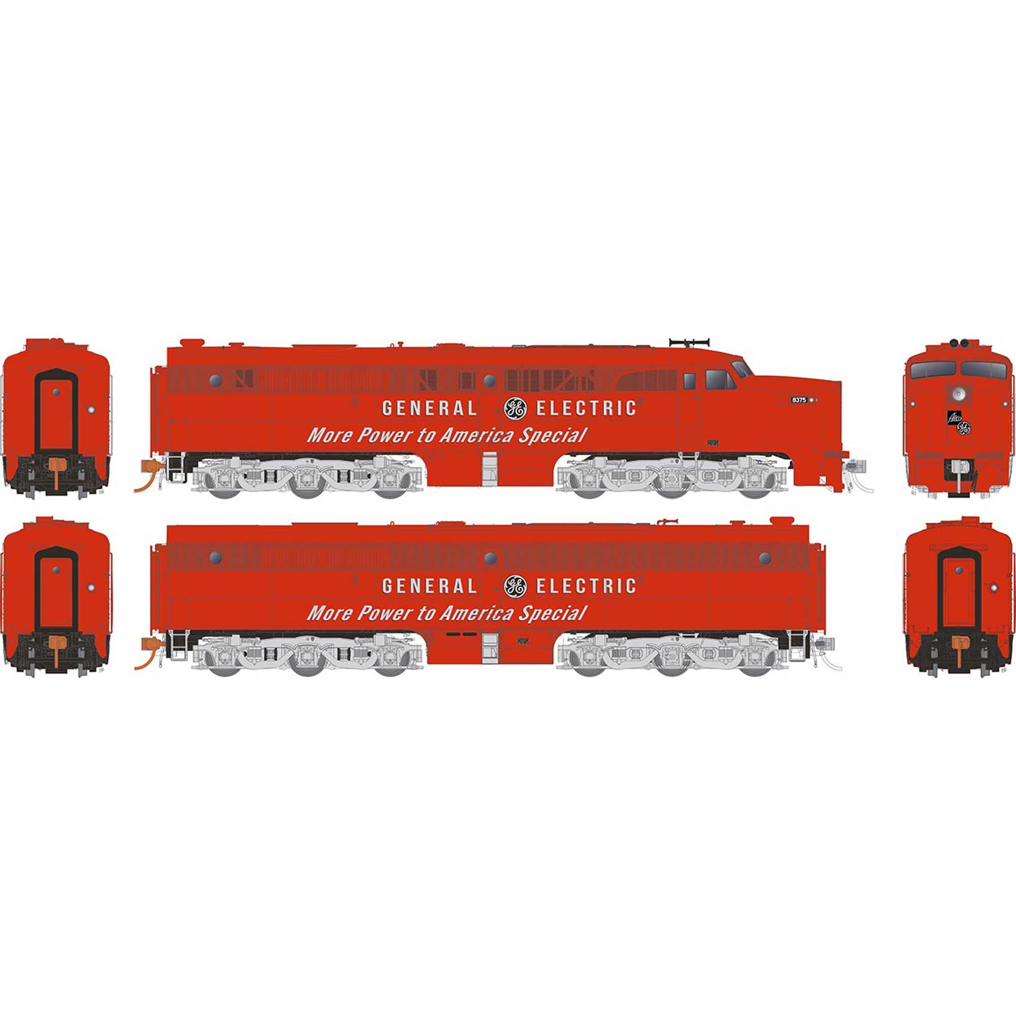 HO PA-2 and PB-2 Locomotive Set with DCC and Sound ALCO #8375 (RPI23543)