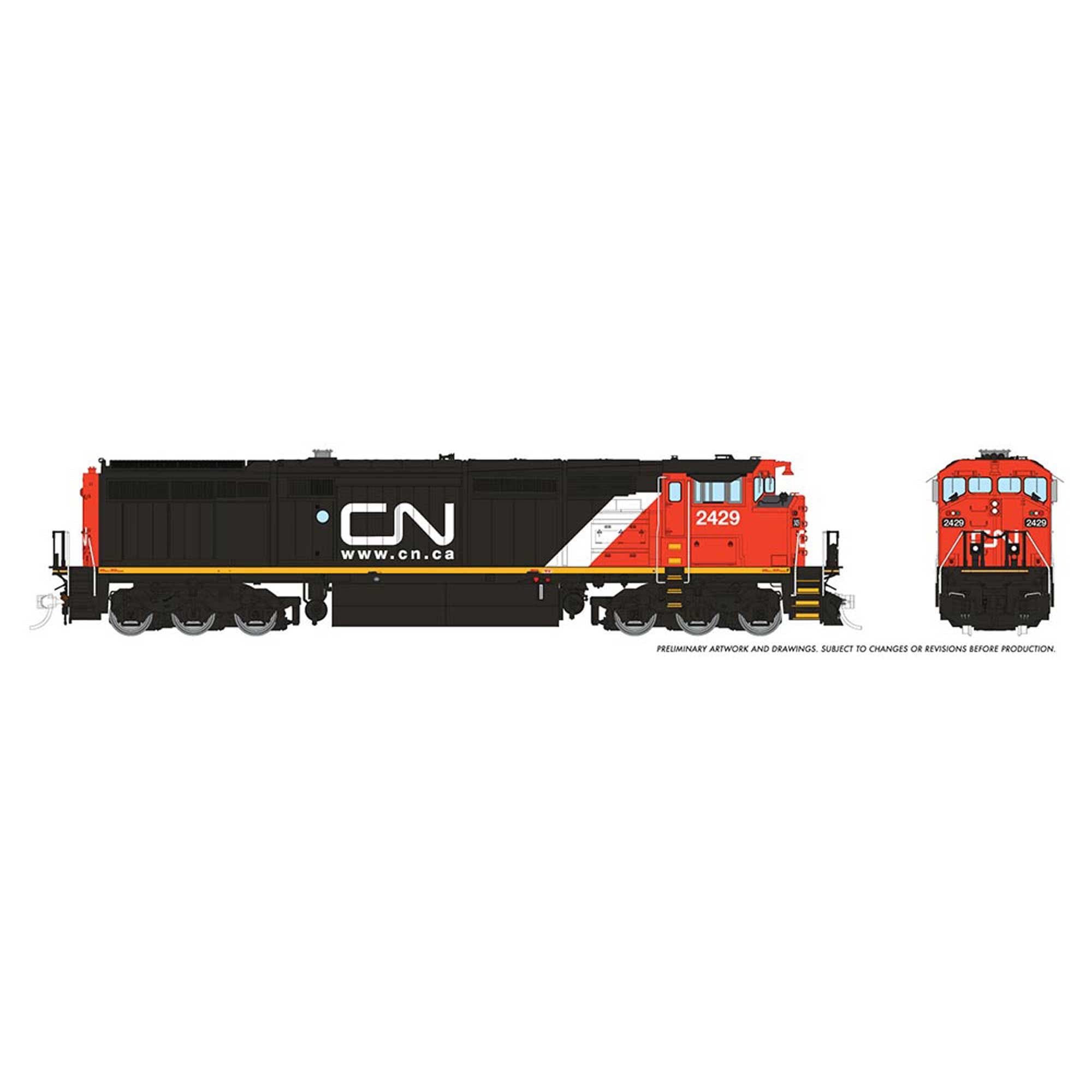 HO Dash8-40CM Locomotive with DCC & Sound, CN #2429 (RPI24508)