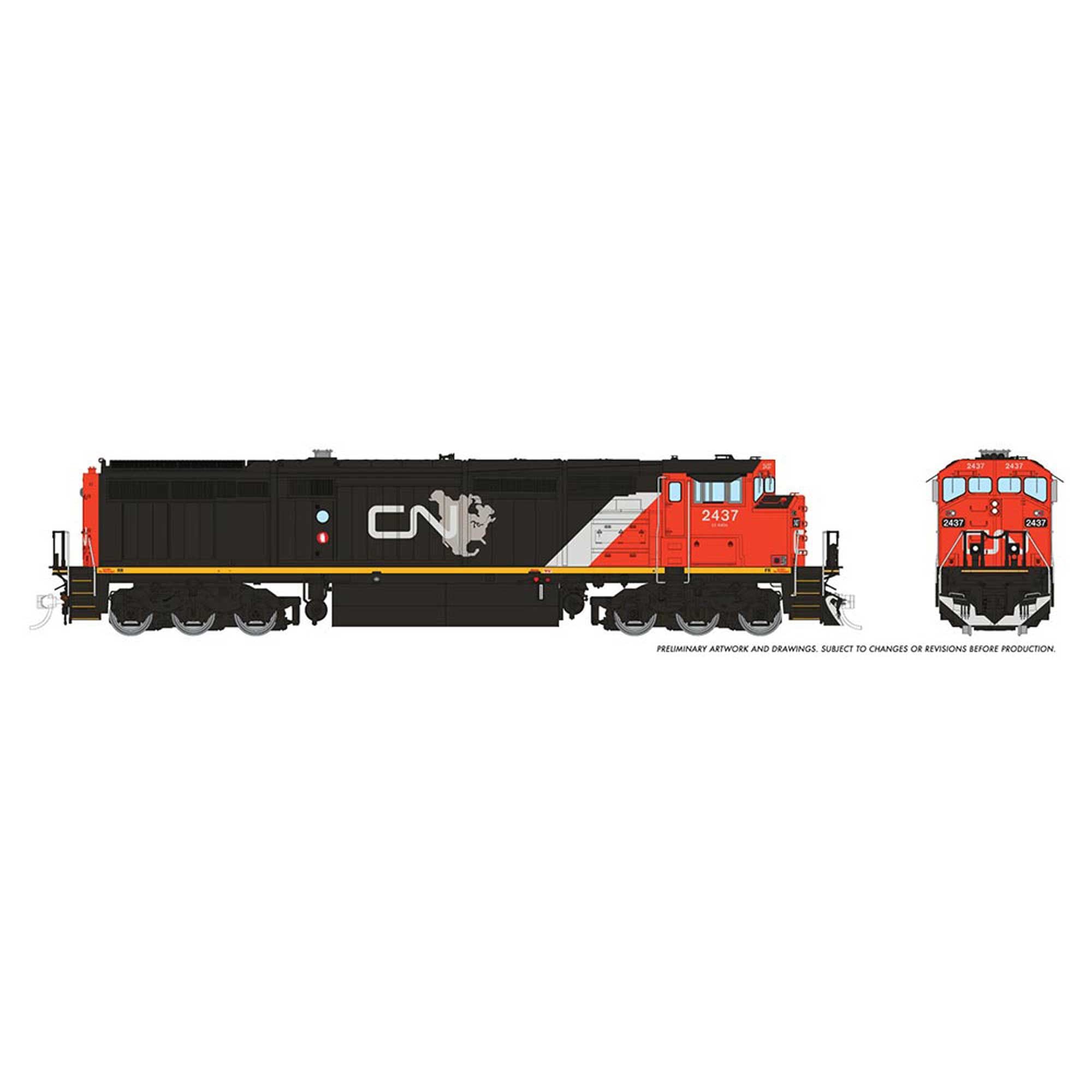HO Dash8-40CM Locomotive with DCC and Sound, CN #2440 (RPI24512)