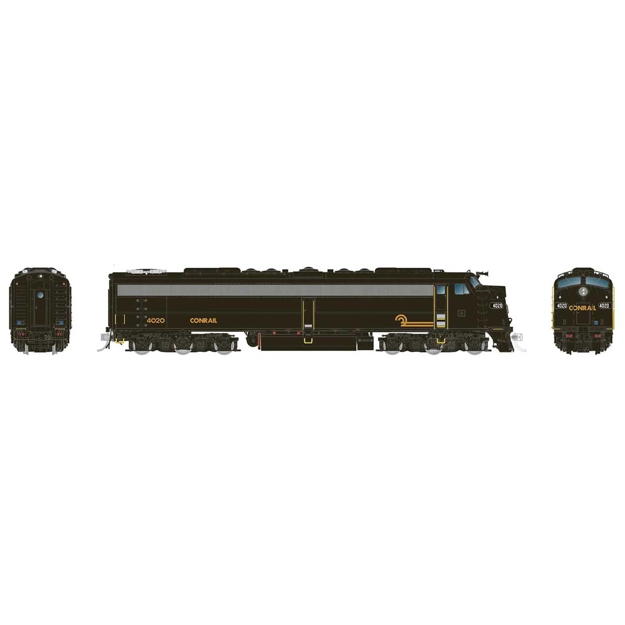 HO EMD E8A Locomotive with HEP, DCC and Sound CR #4022 (RPI28809)