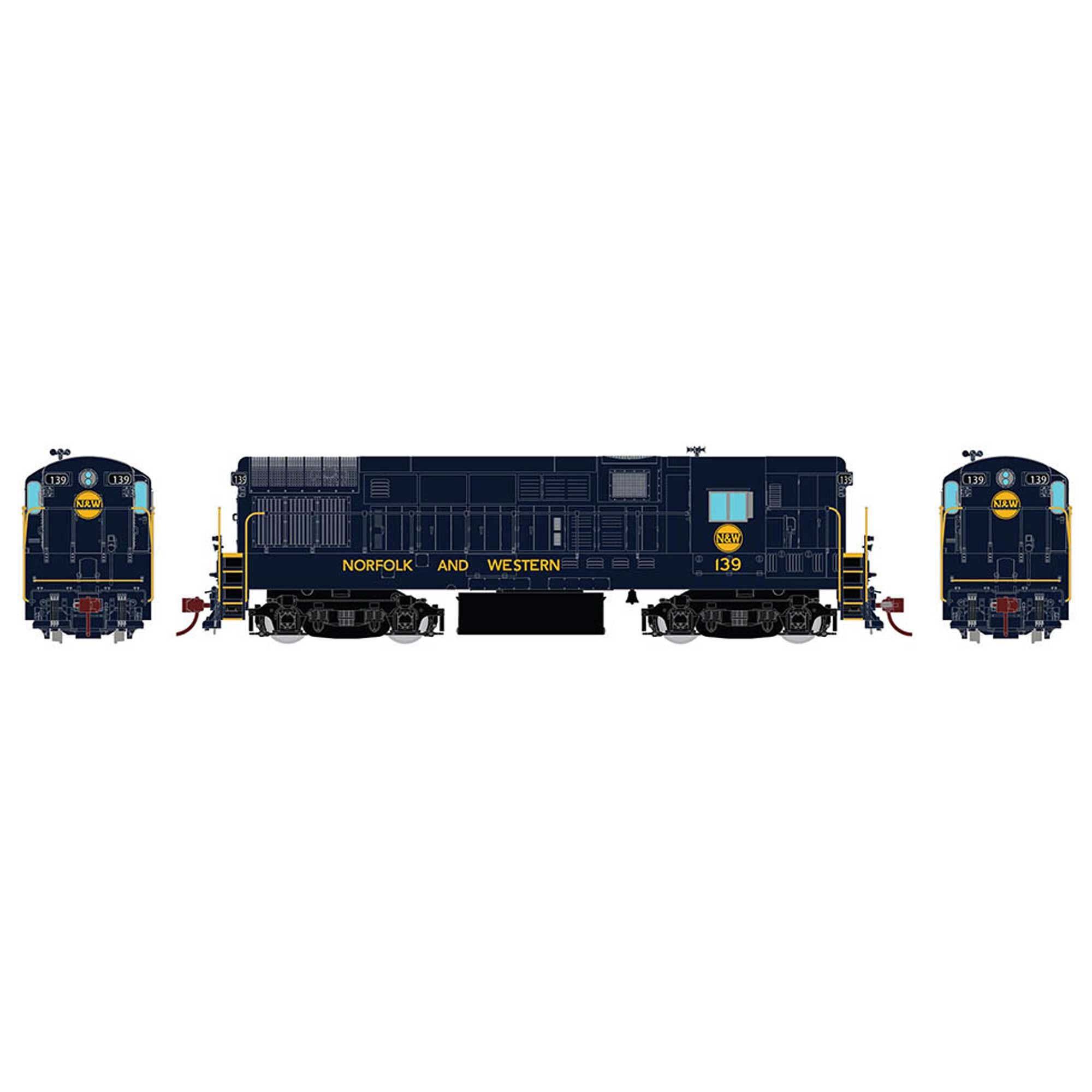 HO Scale H16-44 DC/DCC/Sound N&W Blue Scheme Locomotive #139 (RPI44513)