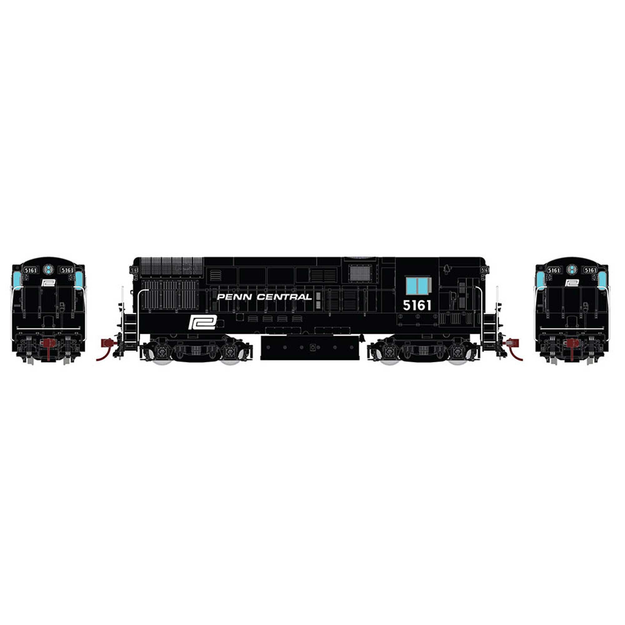 HO Scale H16-44 Locomotive PC Black Scheme #5161 (RPI44517)
