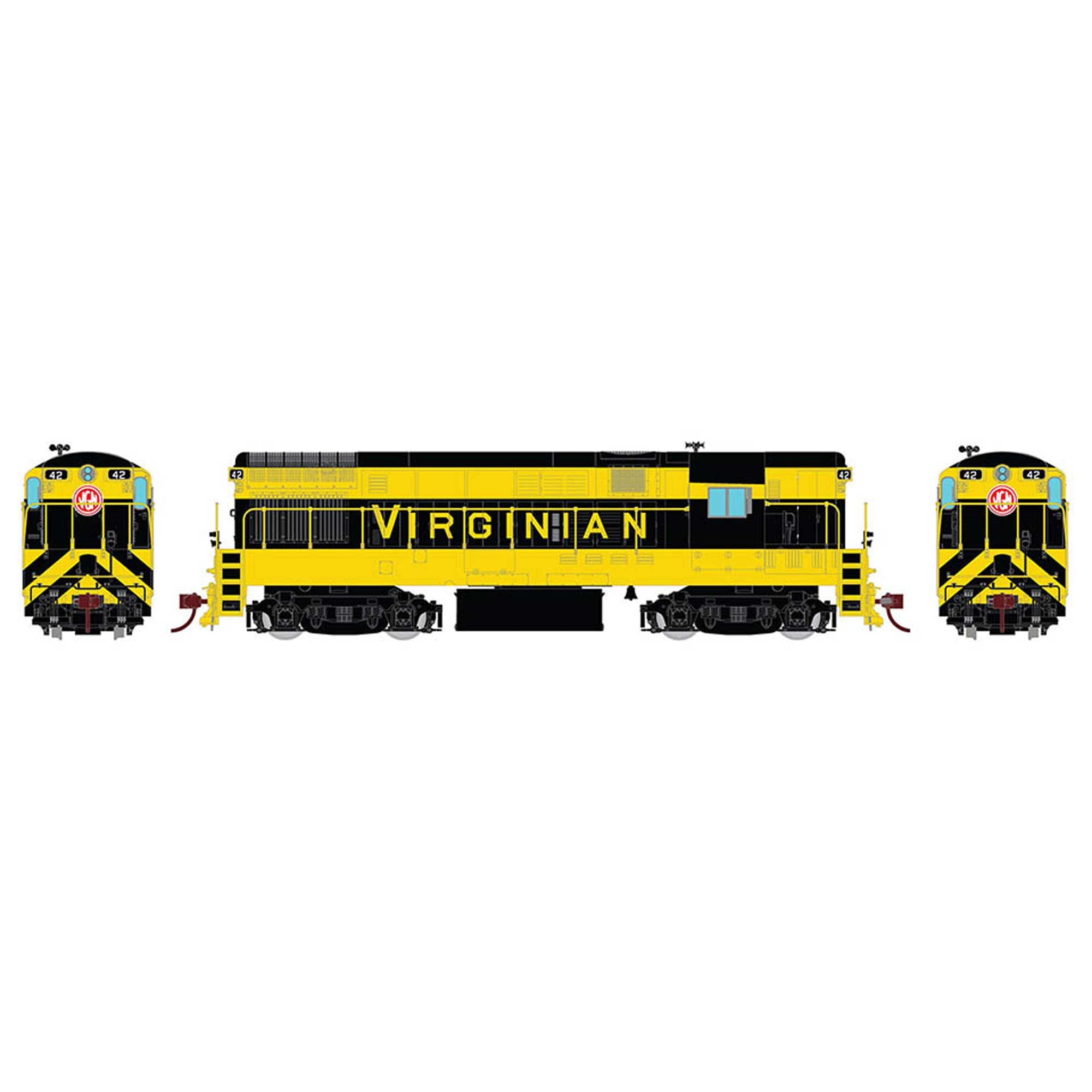 HO Scale H16-44 Locomotive VGN Yellow & Black #42 (RPI44522)