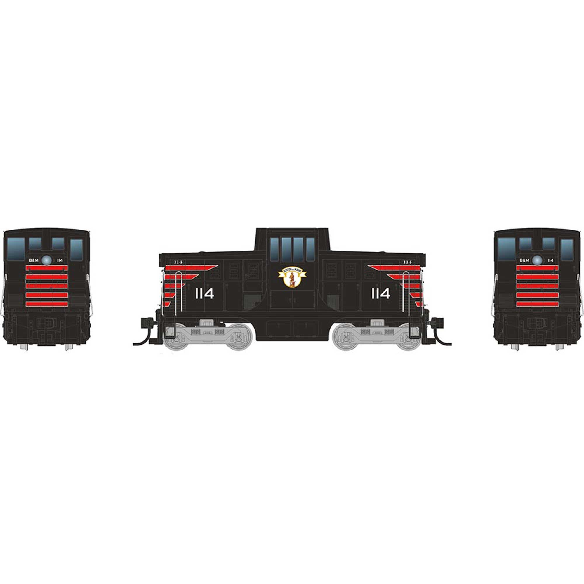 HO GE 44 Tonner Switcher Locomotive B&M Minuteman #115 (RPI48005)