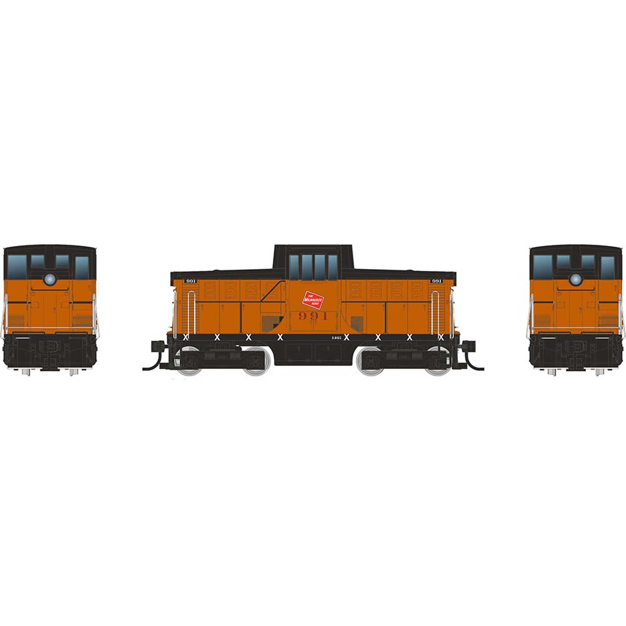 HO GE 44 Tonner Switcher Locomotive MILW #992 (RPI48010)