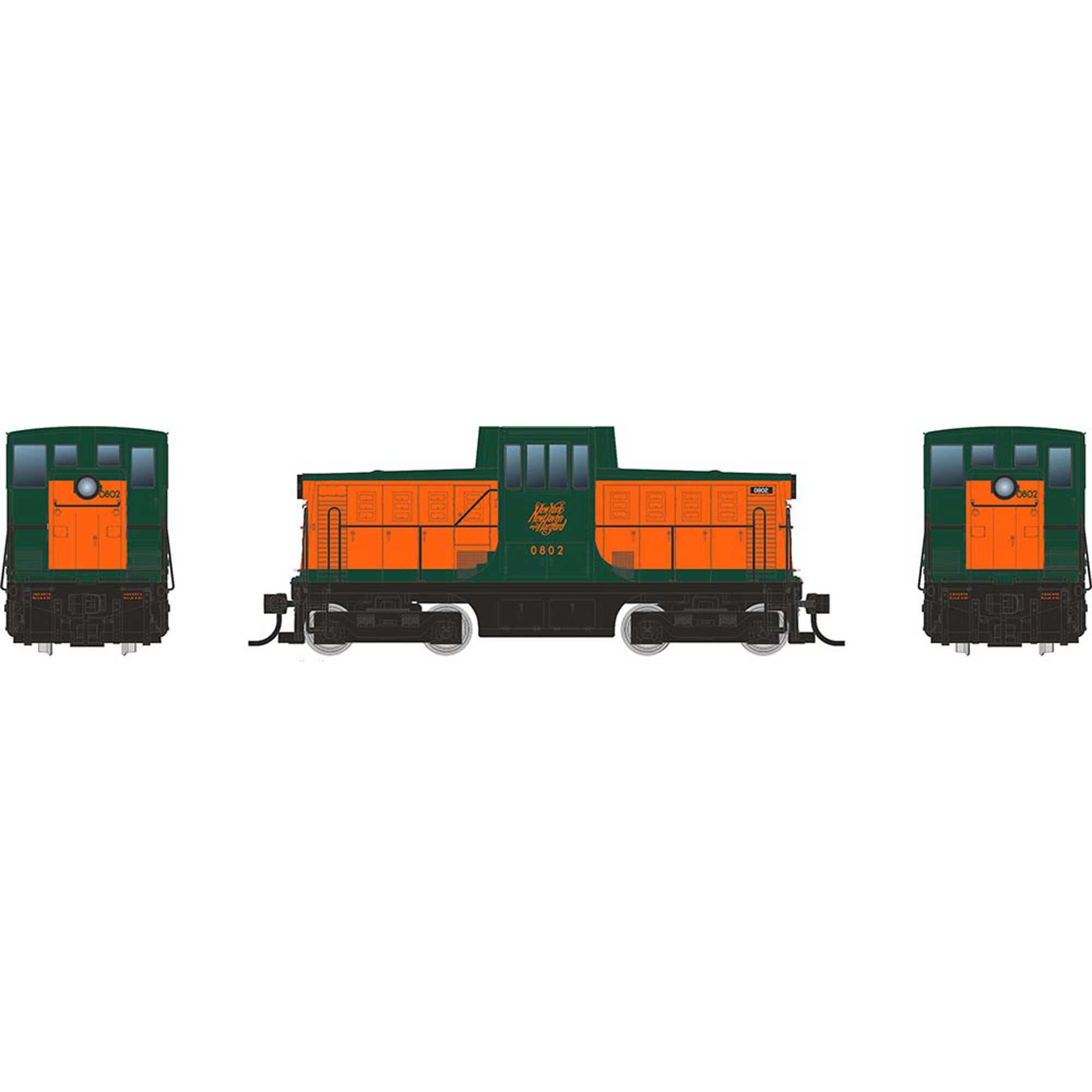 HO GE 44 Tonner Switcher Locomotive NH Warm Orange #0804 (RPI48016)