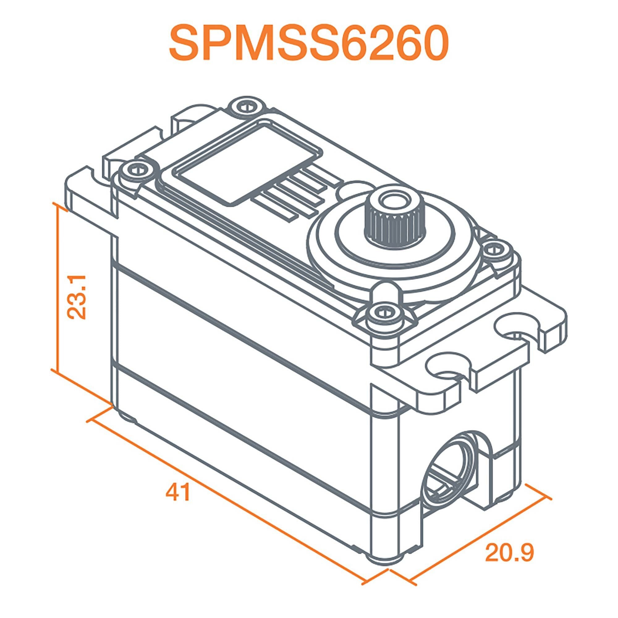 S6260 Standard Digital HV High Speed Metal Gear Surface Servo (SPMSS6260)