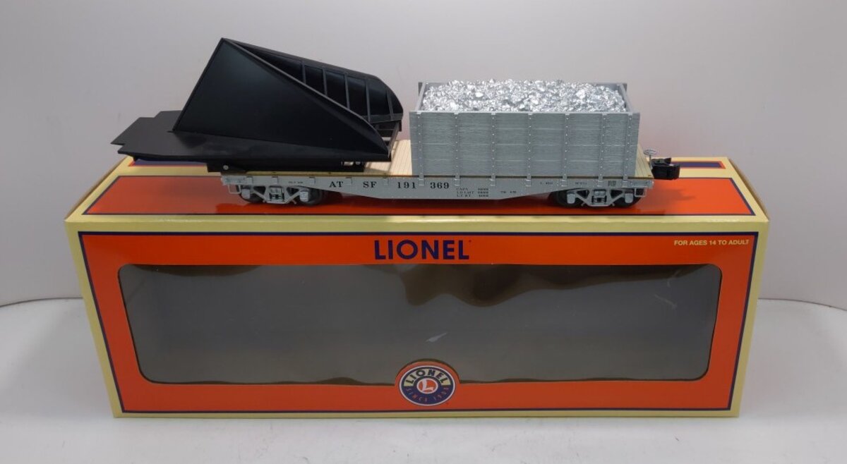 Lionel 6-27705 O Gauge Santa Fe Wedge Plow Flatcar #191369