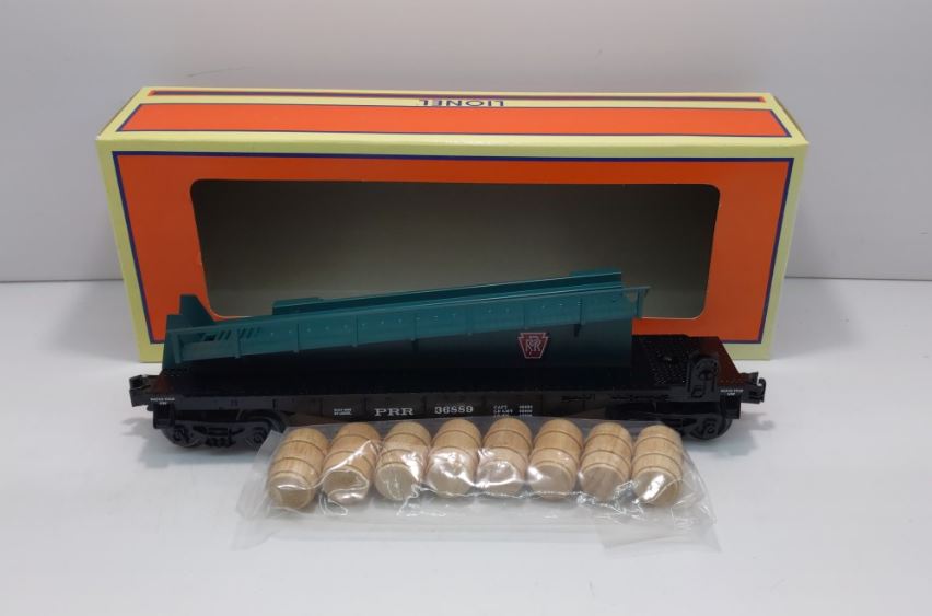 Lionel 6-36889 O Pennsylvania Railroad Barrel Ramp Car