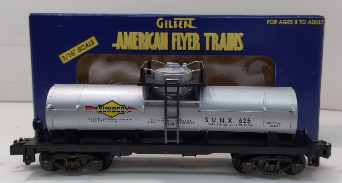 American Flyer 6-48408 S Gauge Sunoco Single Dome Tank Car #625