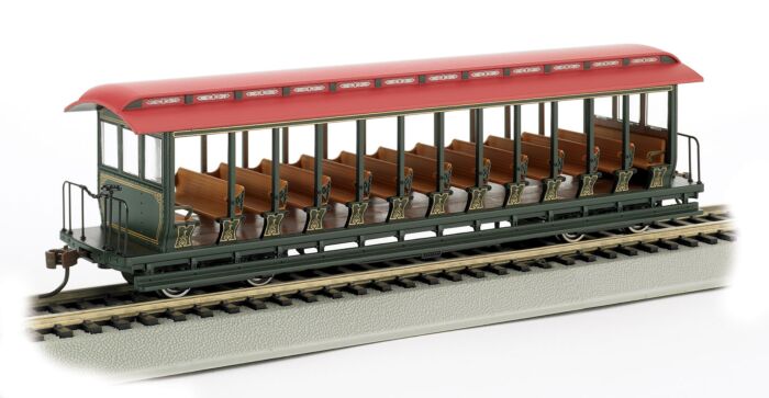 Bachmann 19346 HO Painted & Unlettered Jackson Sharp Open Side Excursion Car