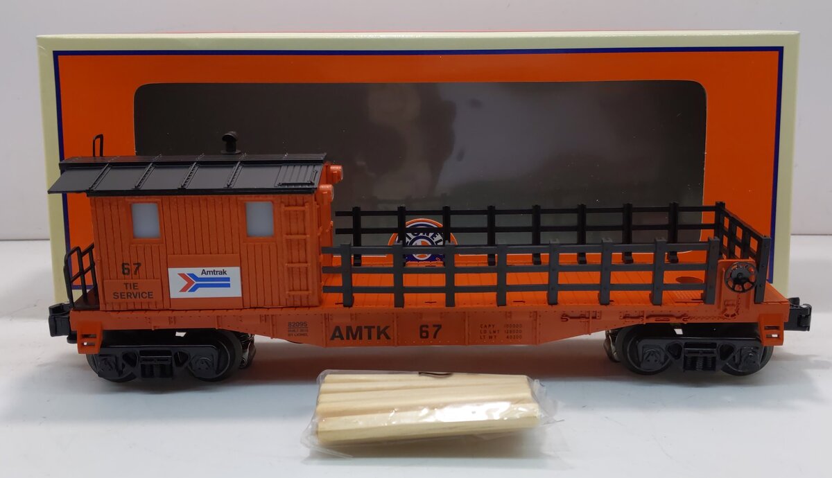 Lionel 6-82095 O Amtrak Tie Work Car #67