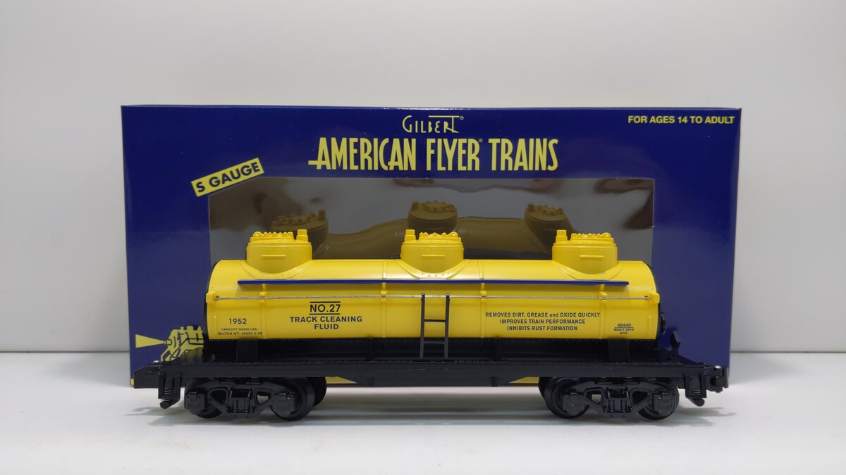 American Flyer 6-48440 S Gauge Track Cleaning Fluid 3-Dome Tank Car #27