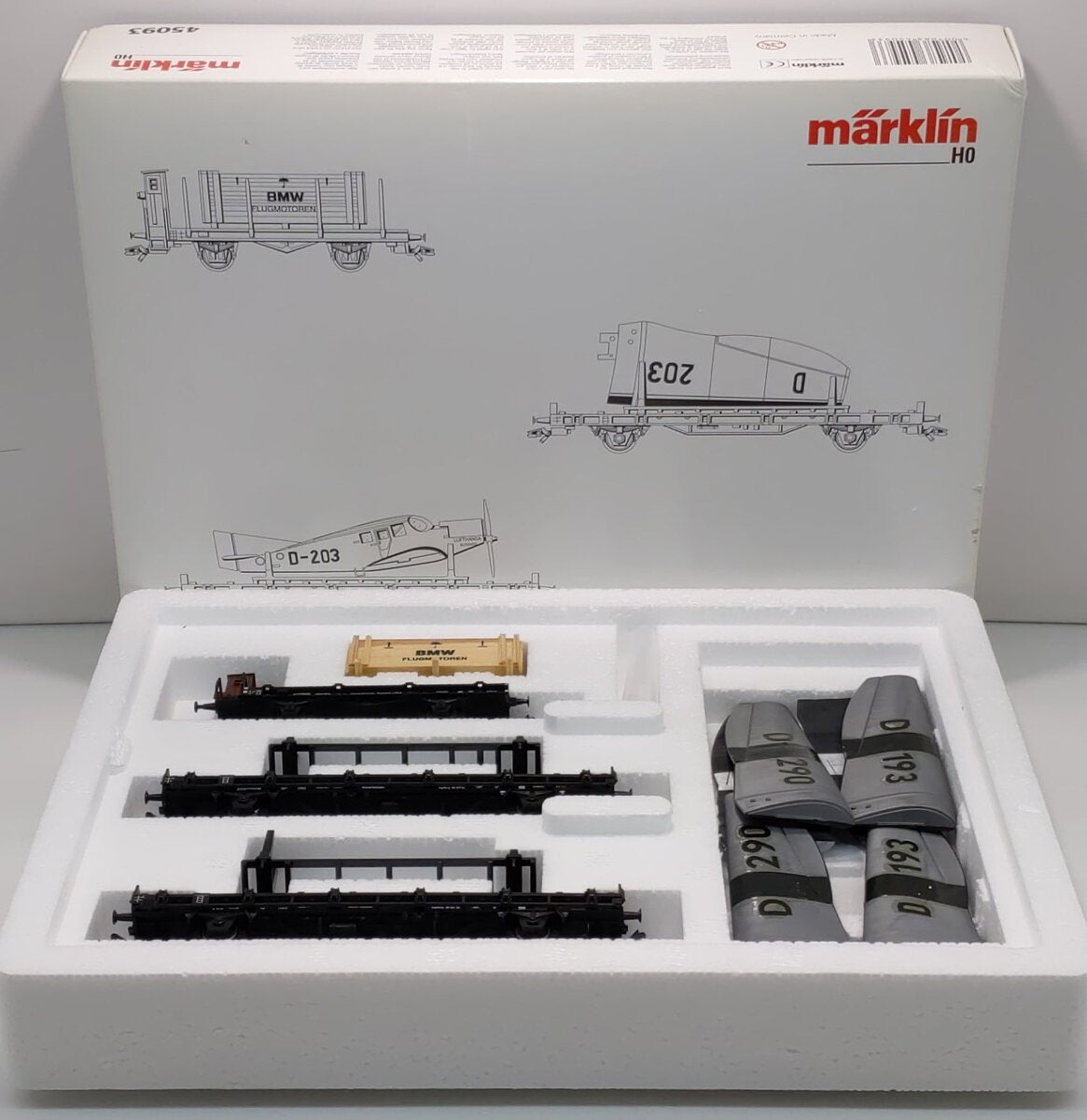 Marklin 45093 HO Scale German Imperial Railway Airport Transport Car Set
