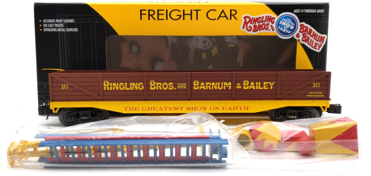Lionel 6-22544 O Ringling Bros. Wood-Sided Gondola w/ Circus Equipment Load #16