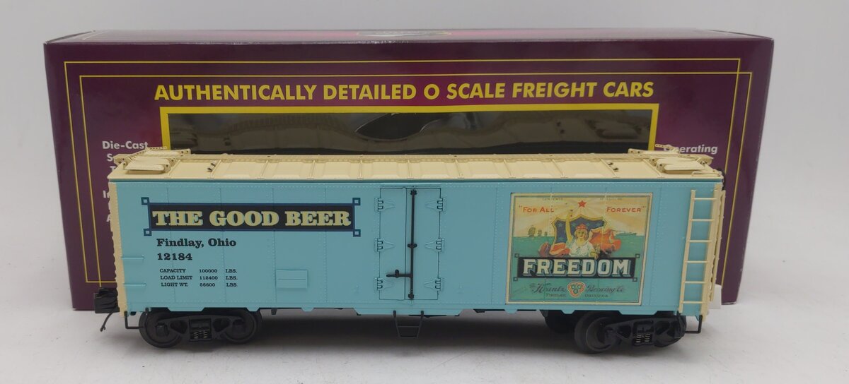 MTH 20-94196 O Gauge Freedom Beer Steel-Sided Reefer Car