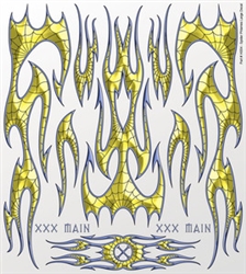 XXX MAIN ... SPIDER PHLAMES (FLAMES) LARGE DECAL