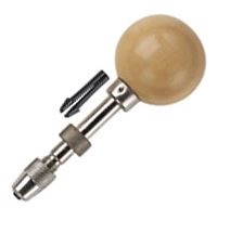 ZONA ... SWIVEL PIN VISE W/WOODEN HANDLE & 2 COLLETS