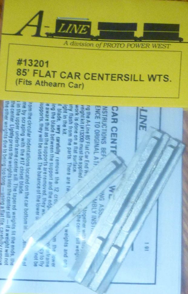 A-Line 13201 Metal Weights for Athearn 85' Flatcar