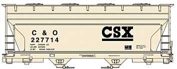 Accurail 81341 HO ACF 2-Bay Covered Hopper CSX Kit