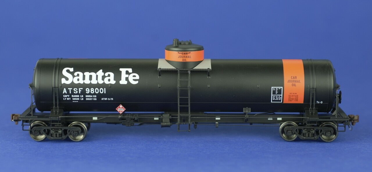 American Limited Models 1815 HO Scale GATC Welded Tank Car Santa Fe (Orange Journal Oil) ATSF 98001