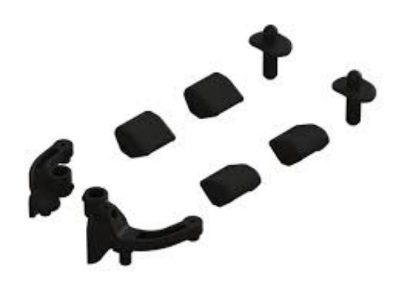 Arrma AR320458 Body Mount Set Front Typhon 4x4 Mega BLX (AR320458)