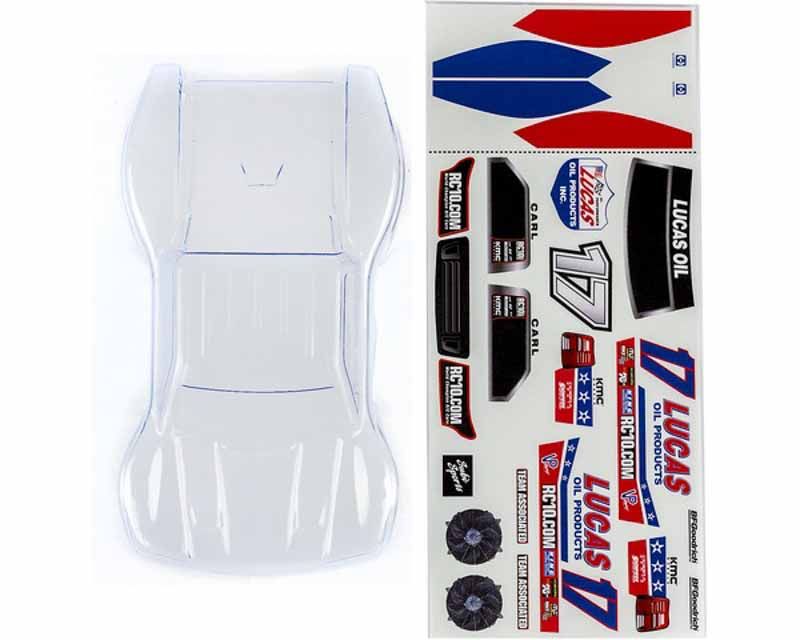 Team Associated 21425 Body with Lucas Oil Decal SC28 (Clear) (21425)
