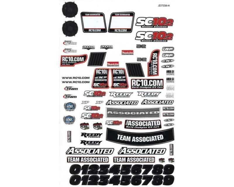 Discontinued - Team Associated 9920 Decal Sheet SC10.2 (9920)