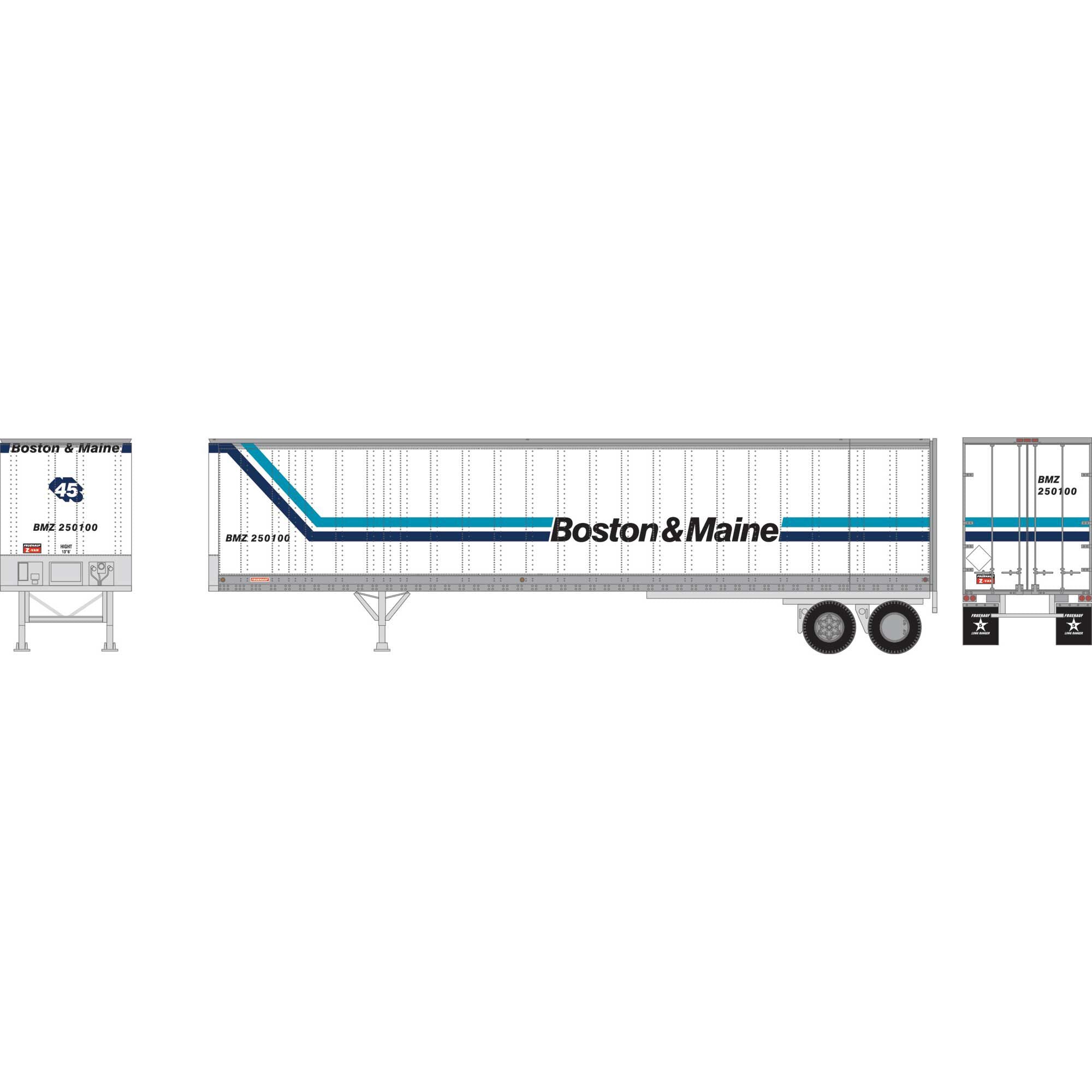 HO RTR 45' Fruehauf Z-Van Trailer (ATH16106)