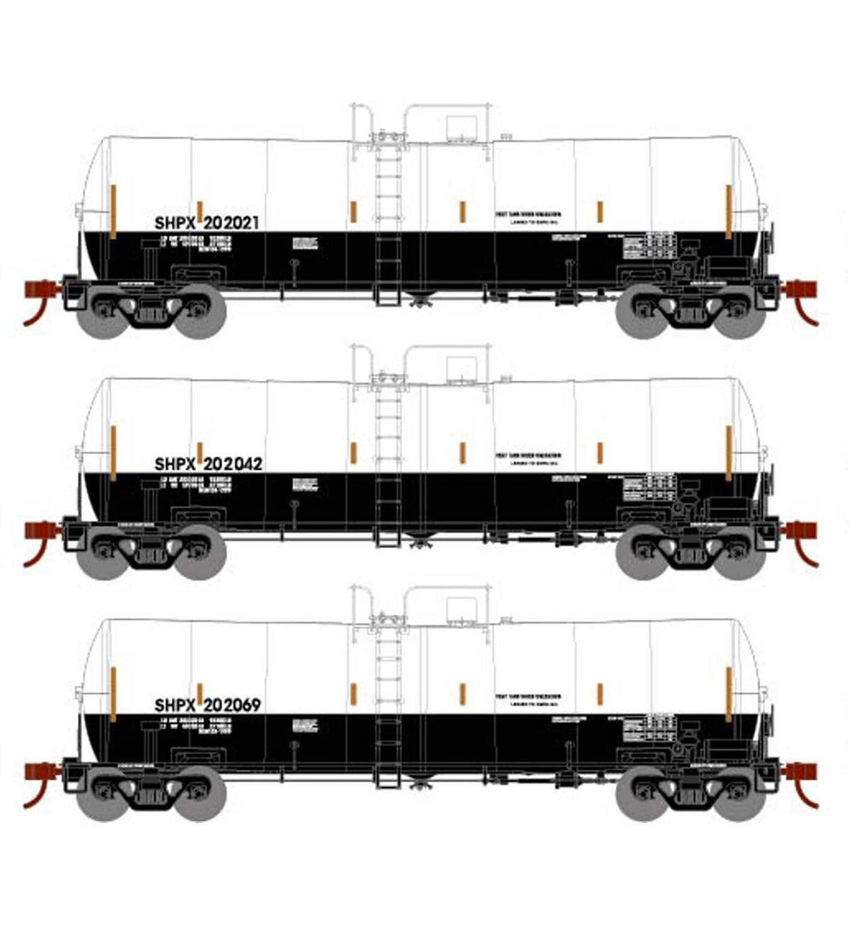 Athearn 16357 HO Scale 16k Clay Slurry Tank Car SHPX