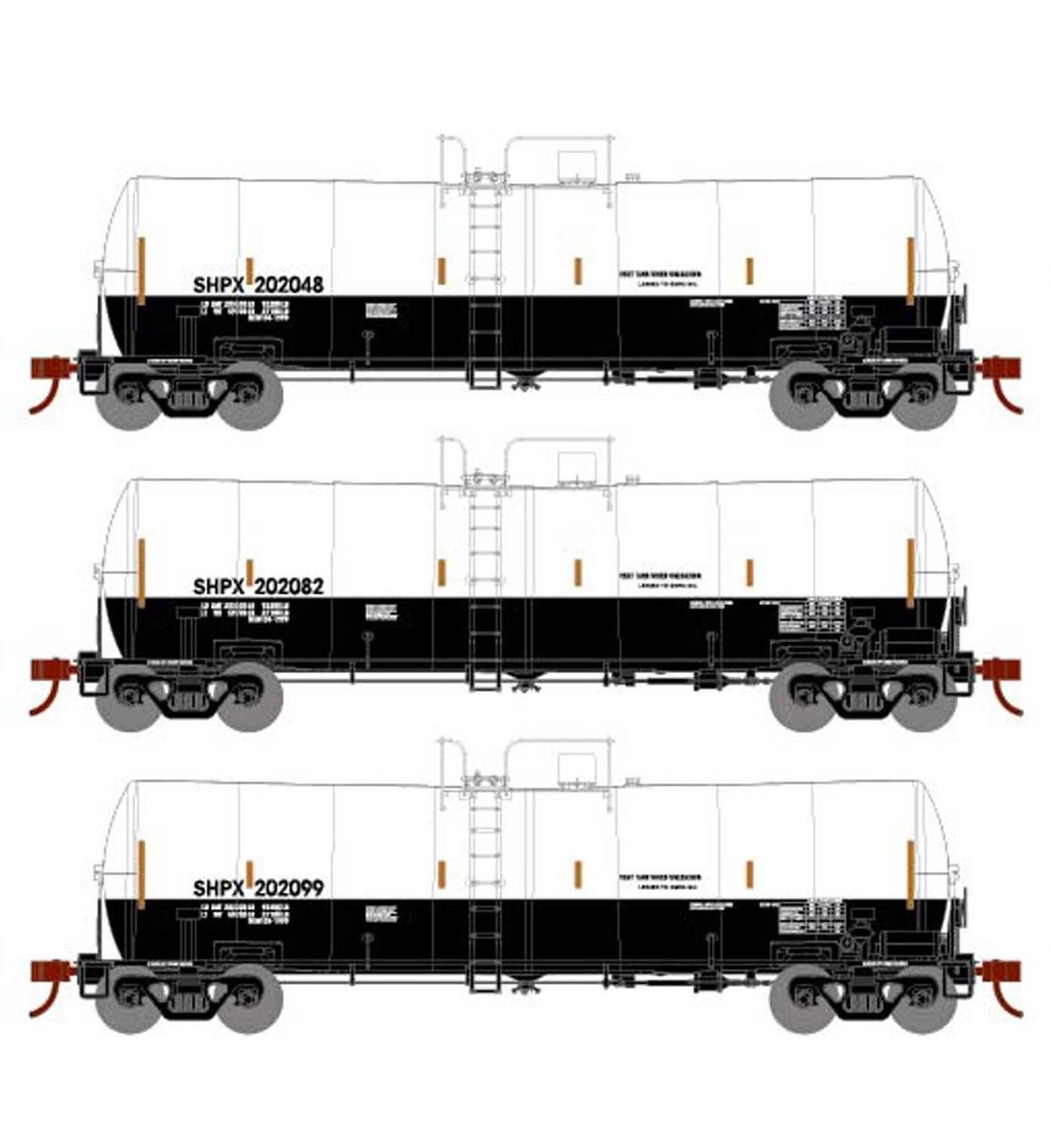 Athearn 16358 HO Scale 16k Clay Slurry Tank Car SHPX