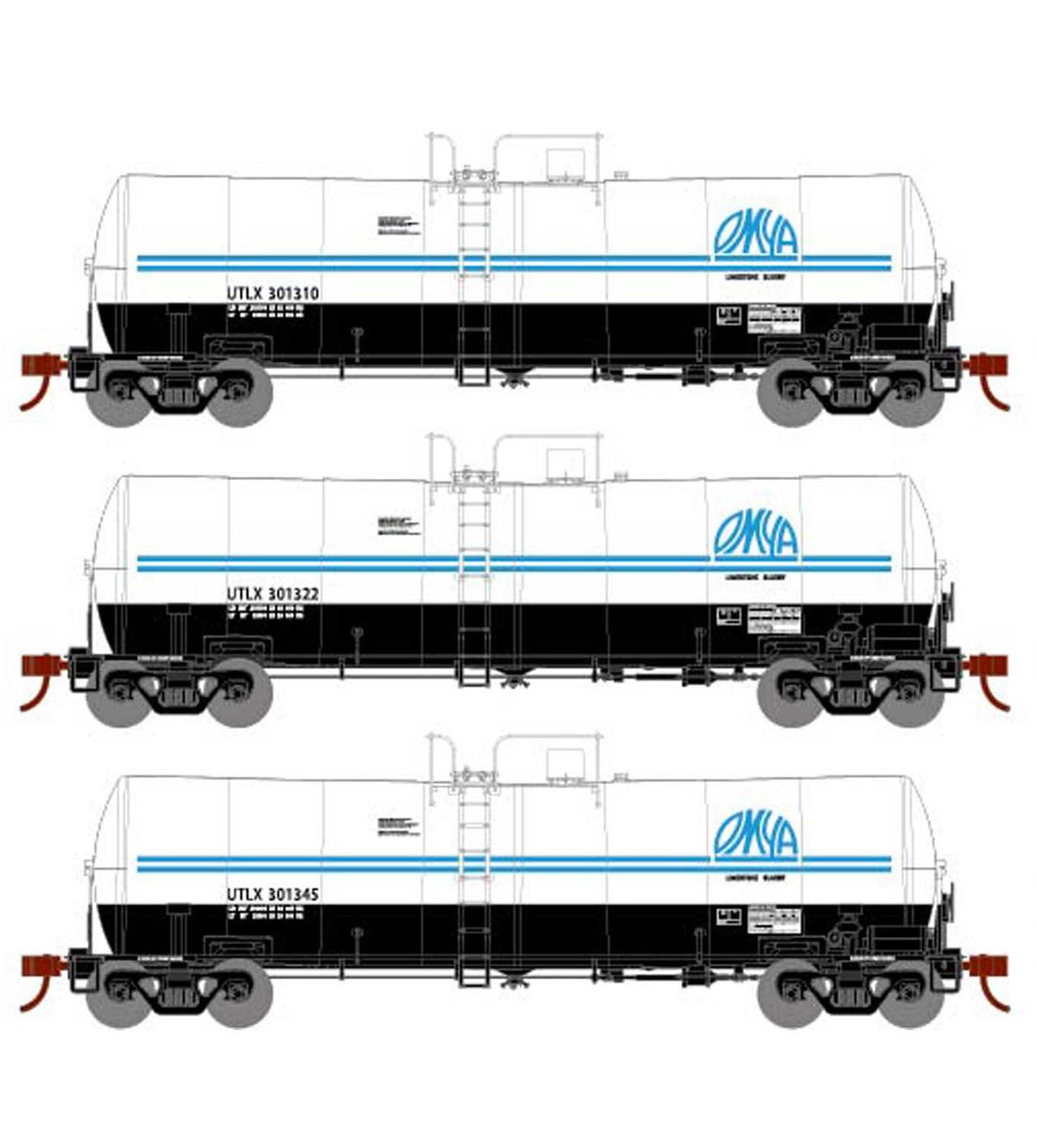 Athearn 16361 HO Scale 16k Clay Slurry Tank Car OMYA UTLX