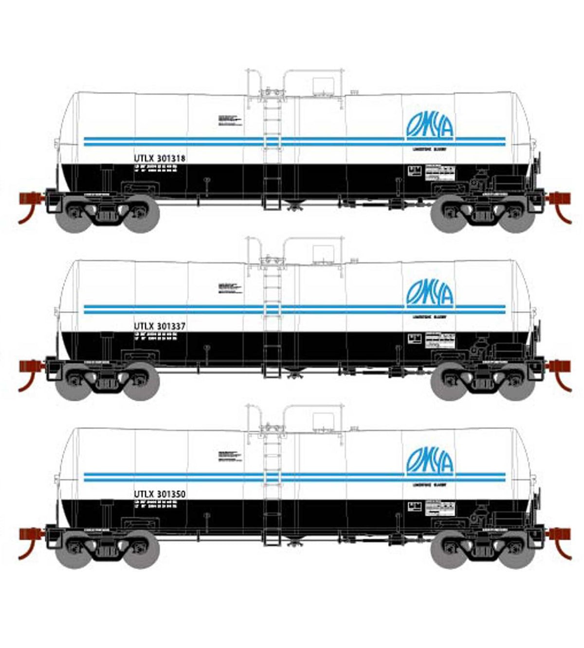 Athearn 16362 HO Scale 16k Clay Slurry Tank Car OMYA UTLX