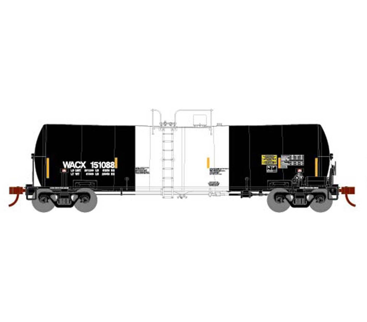 Athearn 16364 HO Scale 16k Clay Slurry Tank Car PCS Phosphate WACX 151088