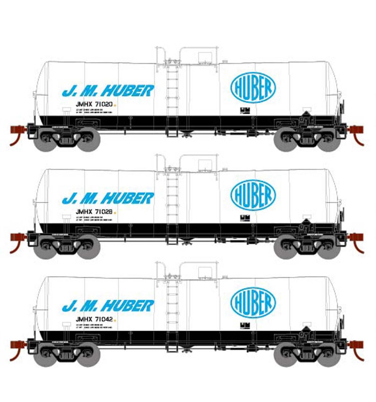 Athearn 16369 HO Scale 16k Clay Slurry Tank Car J.M. Huber JMHX