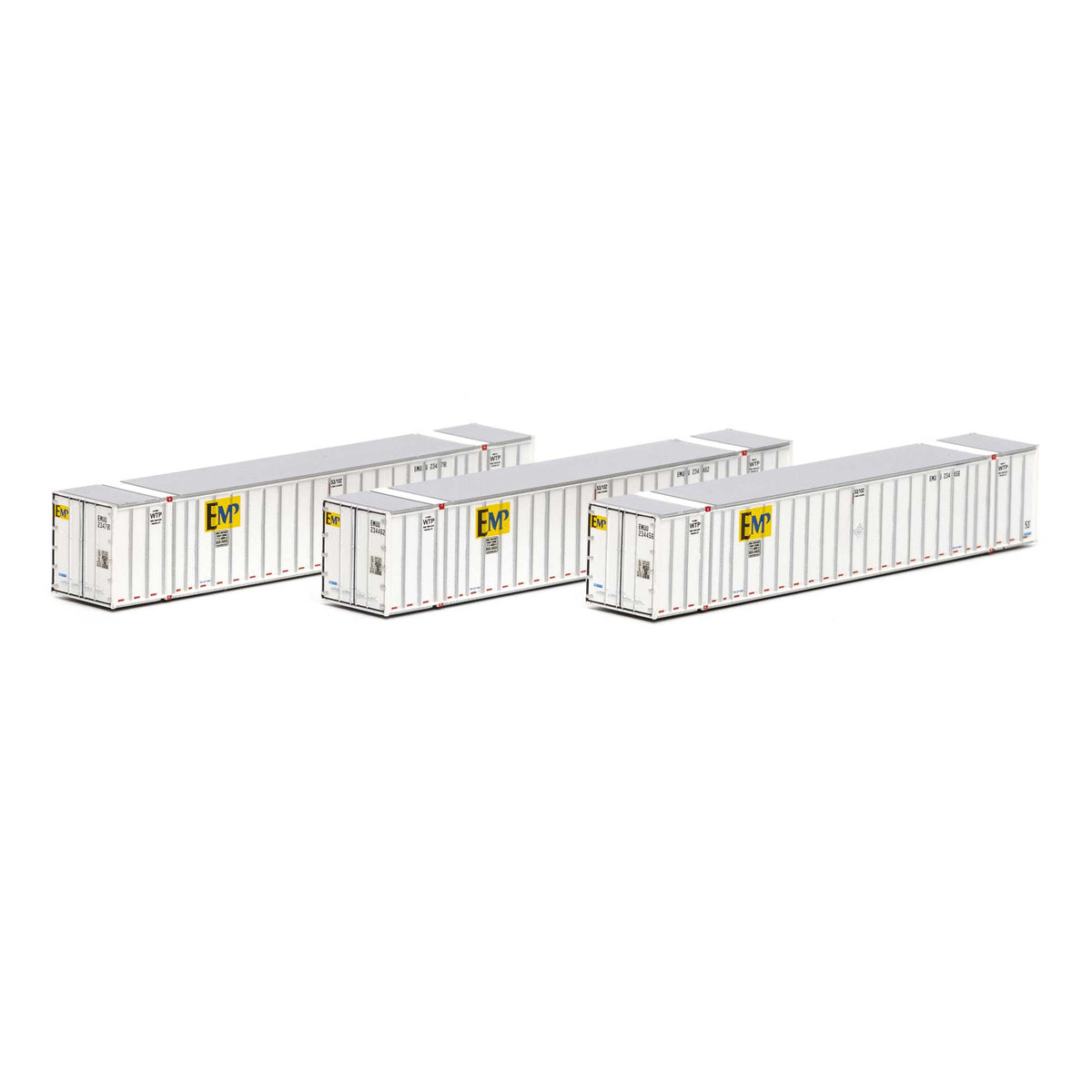 Athearn 17651 N Scale 53' Stoughton Intermodal Container EMP White