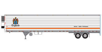 Athearn 17919 HO Scale 53' Utility Reefer Trailer England 10856