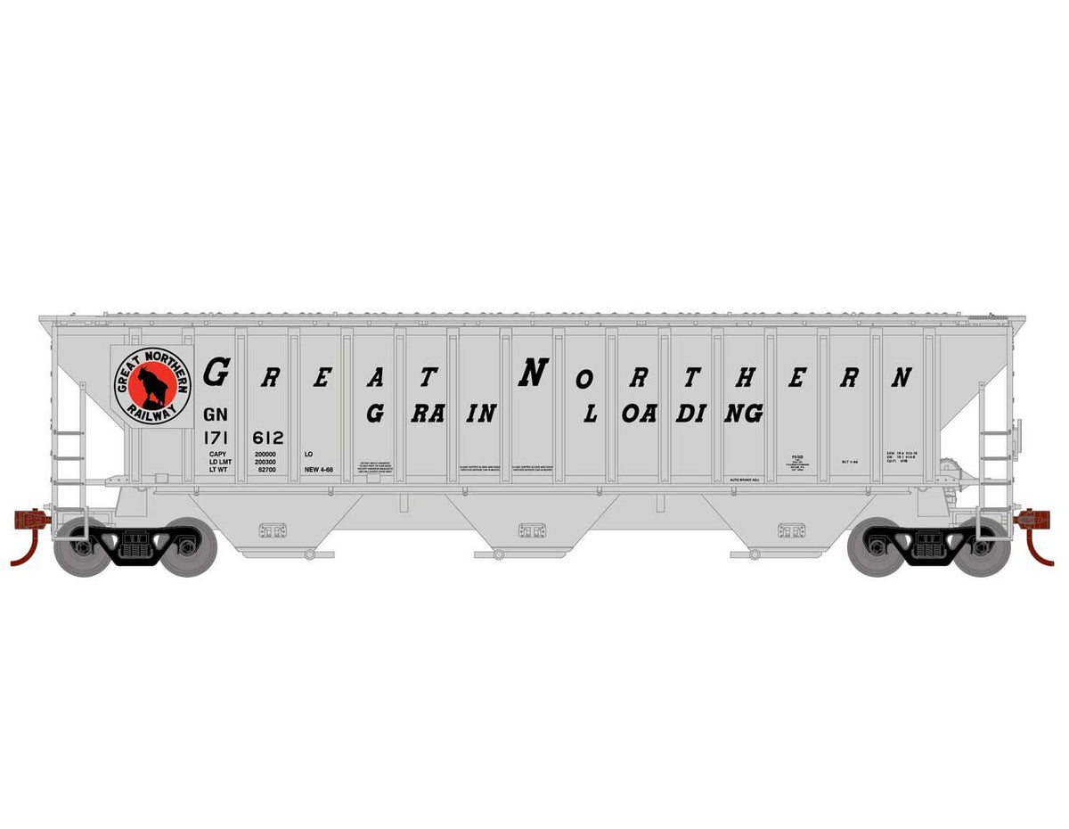 Athearn 18782 HO Scale PS 4740 Covered Hopper Great Northern GN 171612