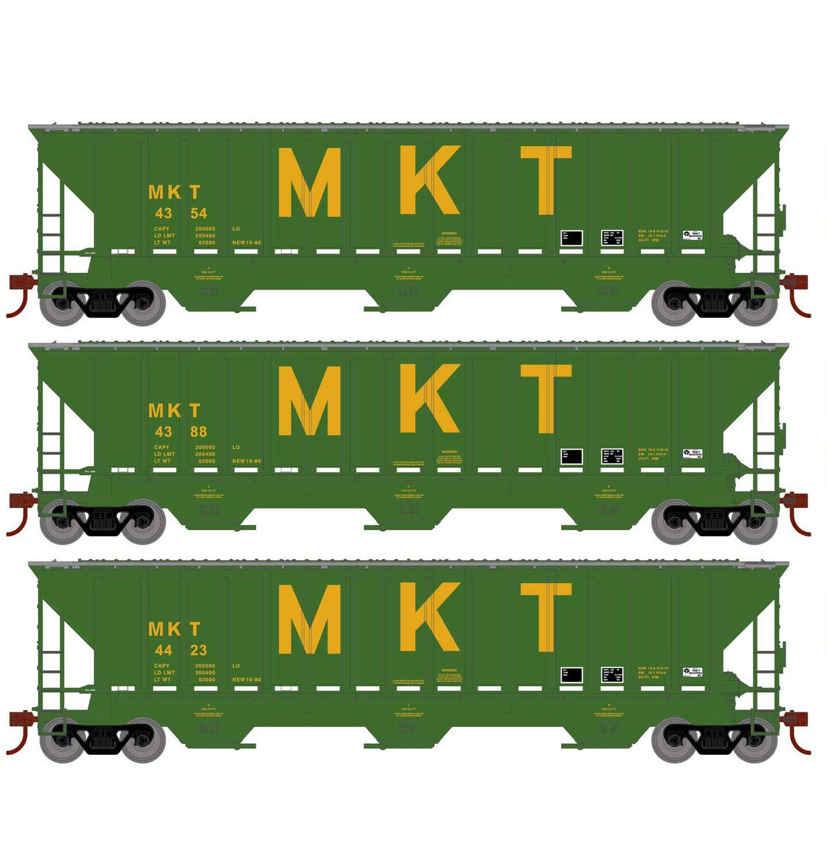 Athearn 18789 HO Scale PS 4740 Covered Hopper Missouri Kansas Texas MKT