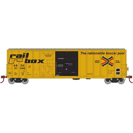Athearn 20081 N Scale 50' FMC Exterior Post Combo Door Boxcar "Early" Railbox ABOX 51046