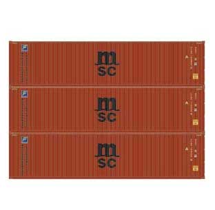 Athearn 27042 HO Scale 40' High Cube Container MSC/Florens
