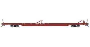 Athearn 27666 HO Scale RTR 85' TOFC Flatcar Rock Island RI 93211