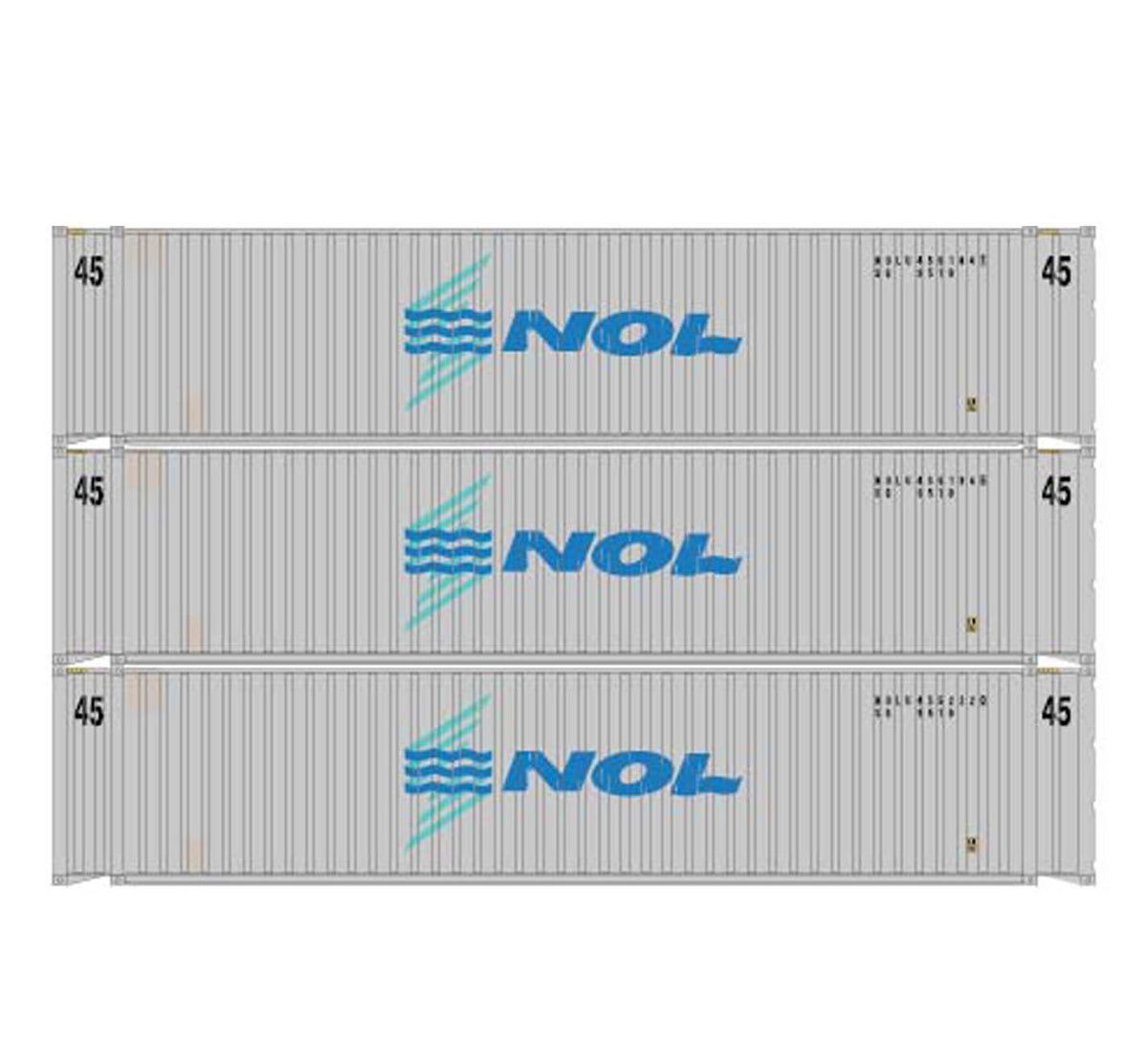Athearn 28038 HO Scale 45' Container NOL NOLU #1 (Primed for Grime)