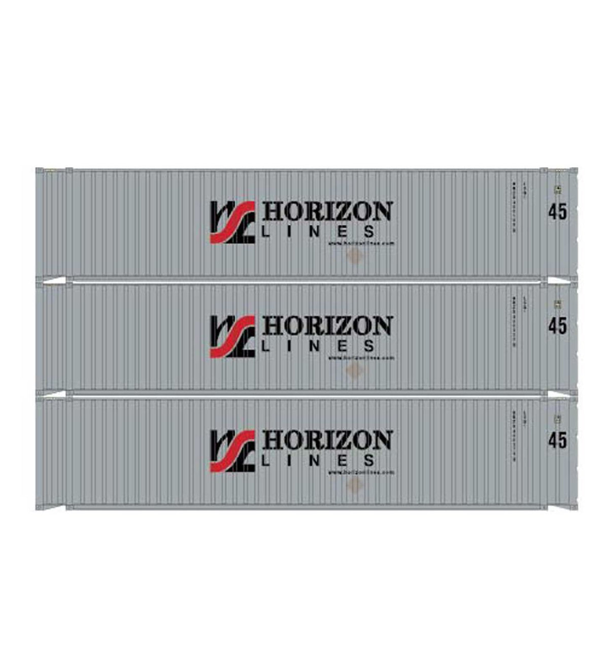 Athearn 28047 HO Scale 45' Container Horizon Lines HRZU #2 (Primed for Grime)